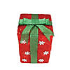 Northlight - Pre-Lit Red and Green Snowflake Gift Boxes Christmas Outdoor Decor, Set of 3 Image 1