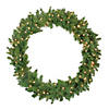 Northlight Pre-Lit Rockwood Pine Artificial Christmas Wreath  36-Inch  Clear Lights Image 1