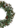 Northlight Pre-Lit Snow Valley Pine Artificial Christmas Wreath  24-Inch  Clear Lights Image 1