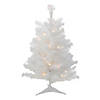 Northlight Pre-Lit Snow White Medium Artificial Christmas Tree  2 Ft - Clear LED Lights Image 1