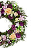Northlight purple and green floral  berries and twig artificial spring floral wreath  14-inch Image 1