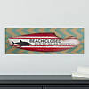 Northlight Rectangular Burlap Covered "Beach Closed" Shark Bite Surfboard Wall Art 24" Image 1