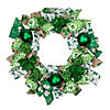 Northlight ribbons and shamrocks st. patrick's day wreath  24-inch  unlit Image 1