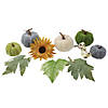 Northlight Set of 10 Pumpkins  Berries  Flowers and Leaves Thanksgiving Decor Set Image 1