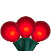 Northlight Set of 15 Red Satin G50 Globe Christmas Lights - Green Wire Image 1