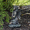 Northlight Set of 2 Bronze Kneeling Fairies With Flowers and a Butterfly Outdoor Garden Statues - 7" Image 1