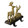 Northlight Set of 2 Gold Reindeer Glittered Christmas Stocking Holders 8.5" Image 4