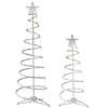 Northlight Set of 2 Lighted Clear Outdoor Spiral Christmas Cone Trees 4'  6' Image 1