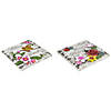 Northlight Set of 2 Love Blooms and Welcome Friends Floral Outdoor Garden Stones 7" Image 2