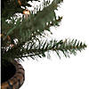 Northlight Set of 2 Pre-Lit Potted Porch Pine Topiary Slim Artificial Christmas Trees 4' - Clear Lights Image 3