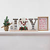 Northlight Set of 2 Red and White Holiday Slogans Wooden Christmas Plaques Image 2