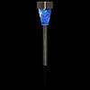 Northlight Set of 3 Blue Mosaic Stained Glass Solar Powered LED Pathway Markers 15.5" Image 2