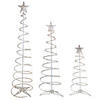 Northlight Set of 3 Clear Lighted Spiral Christmas Trees - 3'  4'  and 6' Image 1