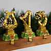 Northlight Set of 3 Glittered Gold Harp Christmas Stocking Holders 7" Image 2