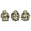 Northlight Set of 3 Gray Sitting Cherub Angel Outdoor Garden Statues 11" Image 1