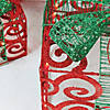 Northlight - Set of 3 Lighted Sparkling Red Swirl Glitter Gift Boxes Outdoor Christmas Decorations Image 2