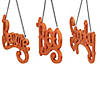 Northlight Set of 3 Orange Boo  Spooky  and Beware Hanging Halloween Decorations 5.75" Image 1