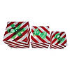 Northlight - Set of 3 Red and White Striped Gift Box Outdoor Christmas Decor Image 3