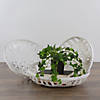 Northlight Set of 3 Snow White Round Lattice Tobacco Table Top Baskets Image 1