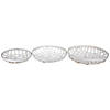 Northlight Set of 3 Snow White Round Lattice Tobacco Table Top Baskets Image 2