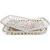 Northlight Set of 3 White Rectangular Lattice Tobacco Table Top Baskets Image 1