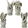 Northlight Set of 4 Gargoyles on Pedestals Outdoor Garden Statues 13" Image 1