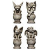 Northlight Set of 4 Gargoyles on Pedestals Outdoor Garden Statues 13" Image 1