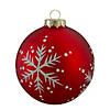 Northlight Set of 4 Matte Red Glass Ball Christmas Ornaments 3.25-Inch (80mm) Image 2