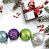 Northlight Set of 4 Multi-Color Shiny Glass Ball Christmas Ornaments 4-Inch (100mm) Image 3