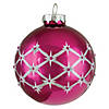 Northlight Set of 4 Pink Glass Ball Christmas Ornaments 3.25-Inch (80mm) Image 1