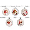 Northlight Set of 5 Glass Norman Rockwell Christmas Disc Lights Image 1
