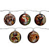 Northlight Set of 5 Norman Rockwell Glass Christmas Disc Lights Image 1
