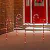 Northlight Set of 5 Red Lighted Candy Cane Christmas Lawn Stakes 28" Image 1