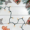 Northlight Set of 50 Orange LED Mini Christmas Lights 4" Spacing - Green Wire Image 1