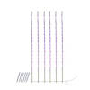 Northlight Set of 6 108 Purple LED Branch Patio and Garden Christmas Light Stakes - 8.5 ft White Wire Image 1