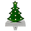 Northlight Shiny Green LED Lighted Christmas Tree Stocking Holder 7" Image 1