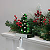 Northlight Shiny Green LED Lighted Christmas Tree Stocking Holder 7" Image 1