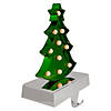 Northlight Shiny Green LED Lighted Christmas Tree Stocking Holder 7" Image 2