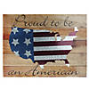 Northlight Stars and Stripes &#8220;Proud to be an American" Wooden USA Map Decorative Wall Art 15.75" Proper 12" Image 1