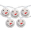 Northlight White Snowman Paper Lantern Christmas Lights, 10 Count Image 1