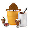 Nostalgia 4-Quart Swirl Cone Ice Cream Maker, Chocolate Brown Image 1