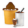 Nostalgia 4-Quart Swirl Cone Ice Cream Maker, Chocolate Brown Image 3