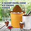 Nostalgia 4-Quart Swirl Cone Ice Cream Maker, Chocolate Brown Image 4