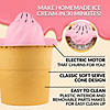 Nostalgia 4-Quart Swirl Cone Ice Cream Maker, Strawberry Red Image 4