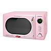 Nostalgia Retro 0.7 Cubic Foot 700-Watt Countertop Microwave Oven - Pink Image 1
