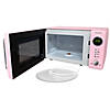Nostalgia Retro 0.7 Cubic Foot 700-Watt Countertop Microwave Oven - Pink Image 2
