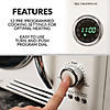 Nostalgia Retro 800-Watt Countertop Microwave Oven, Ivory Image 2