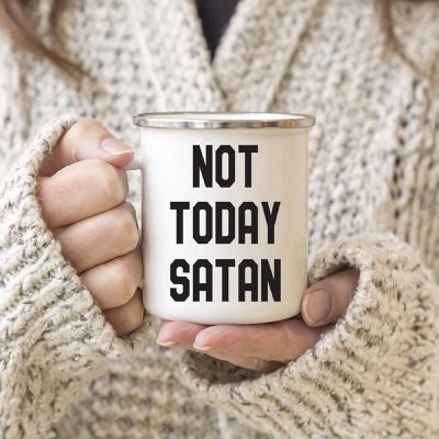 Not Today Satan 11oz Campfire Mug Image 2