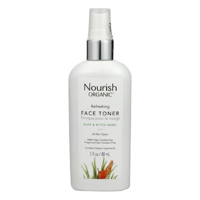 Nourish Organic Face Toner - Refreshing and Balancing - Rosewater and Witch Hazel - 3 oz Image 1