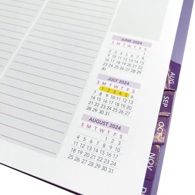 NOW 50% Off! RE-FOCUS THE CREATIVE OFFICE, 2024 Calendar, Monthly and Weekly Views with To-Do List / Purple Image 2